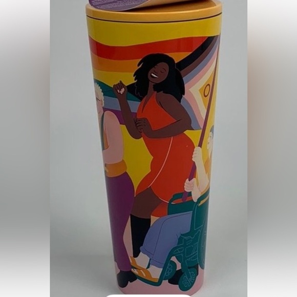 Starbucks + Sofie Birkin Bold Yellow Artsy Colorful Characters 24 Oz Tumbler - Picture 5 of 8